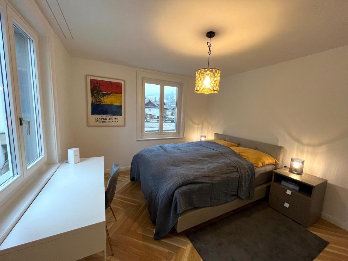 Modernes Apartment Am Fuss Des Pilatus - Skigebiet Hergiswil Dış mekan fotoğraf